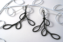 double linked leaf earrings