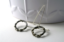 silver on steel medium earrings