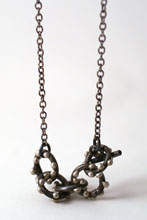 silver on steel necklace