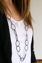 steel and silver leaf chain