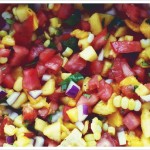 peach + mango salsa