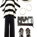 casual black and white resort look
