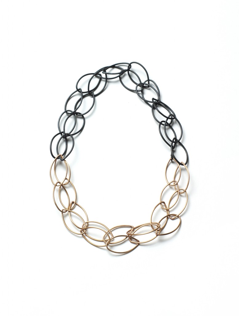 Alice necklace - two-tone chain necklace - megan auman