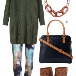 hunter green + painterly leggings