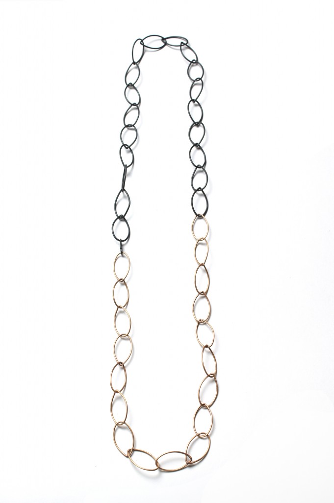 alice necklace - two-tone long chain necklace by megan auman