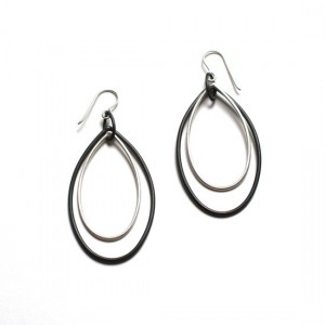 rachel earrings - black and silver earrings by megan auman