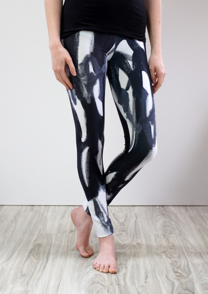 magpie black and white leggings by megan auman