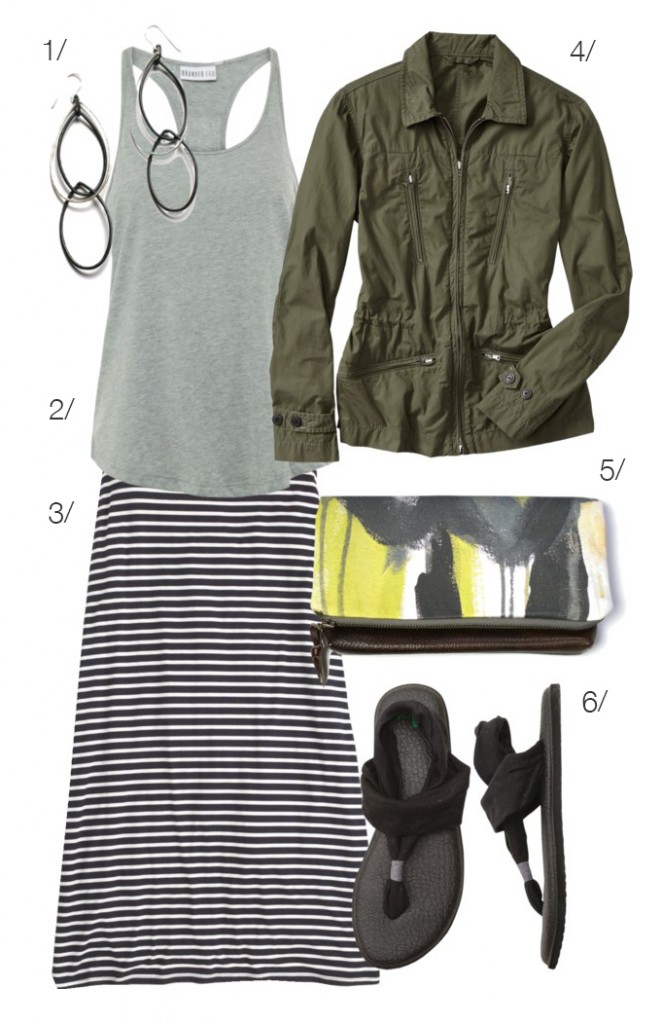 military jacket and maxi skirt - MEGAN AUMAN