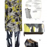 mixed prints – yellow, black, and white