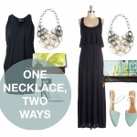one statement necklace, two ways: little black dress edition