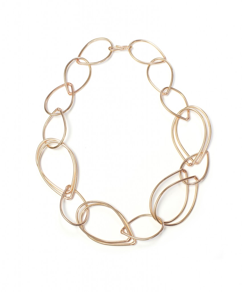 amy necklace - bronze chain link necklace by megan auman