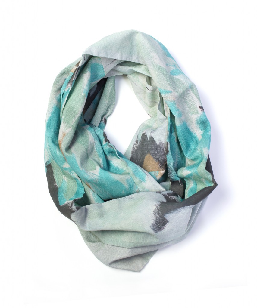 mint and purple lightweight scarf by megan auman