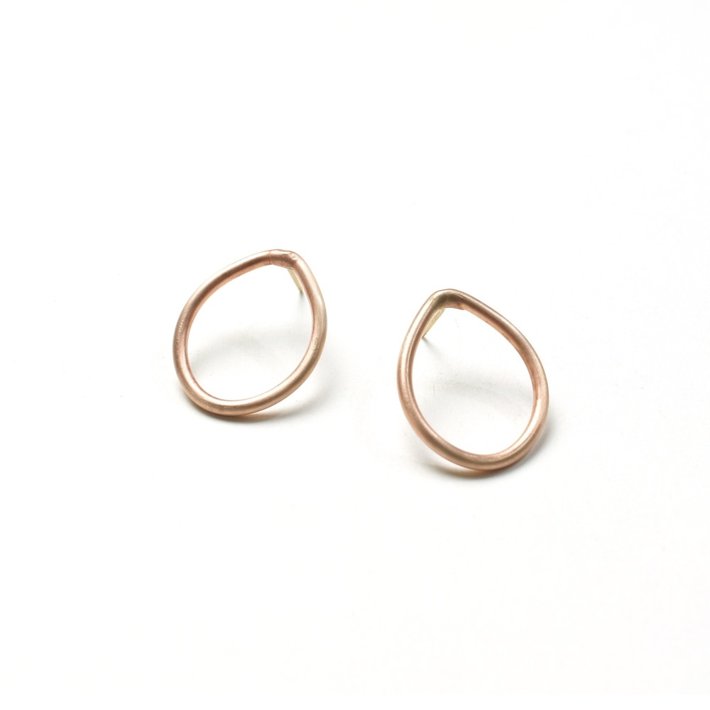 droplet post earrings - bronze post earrings by megan auman