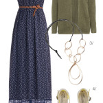 easy boho style: maxi dress and cardigan