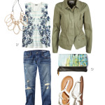 casual style: military jacket and boyfriend jeans