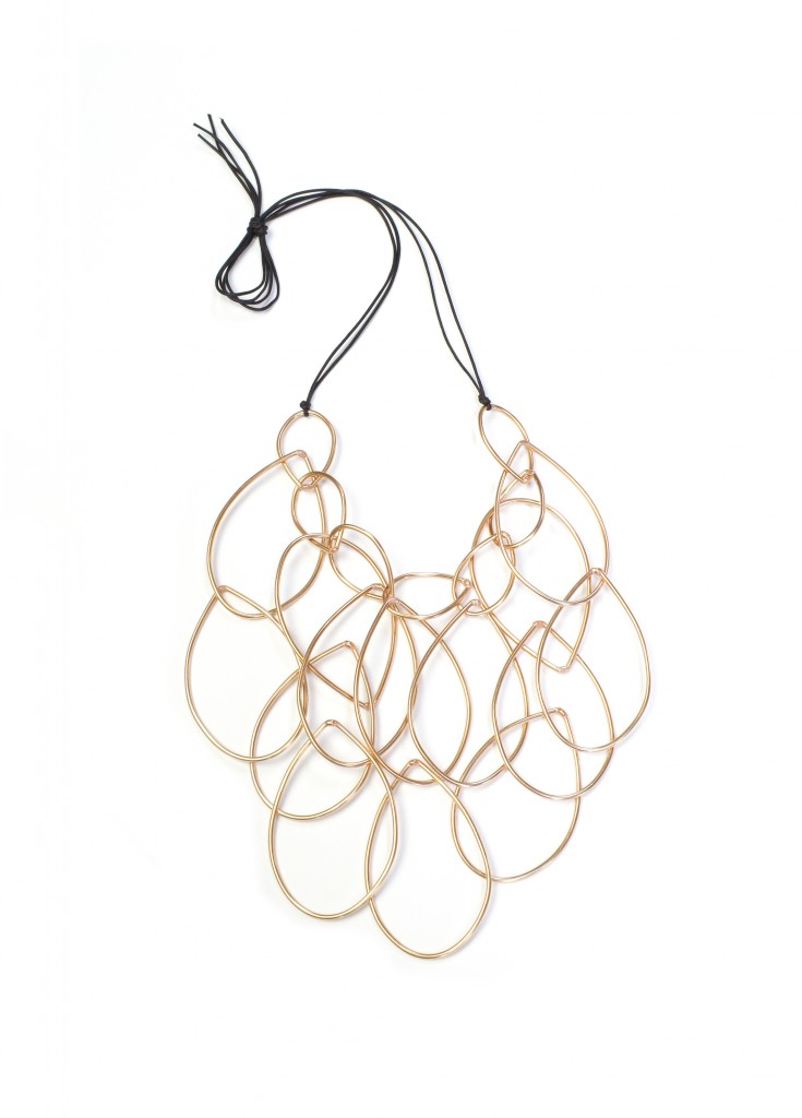 lucy necklace // bronze metal big statement necklace