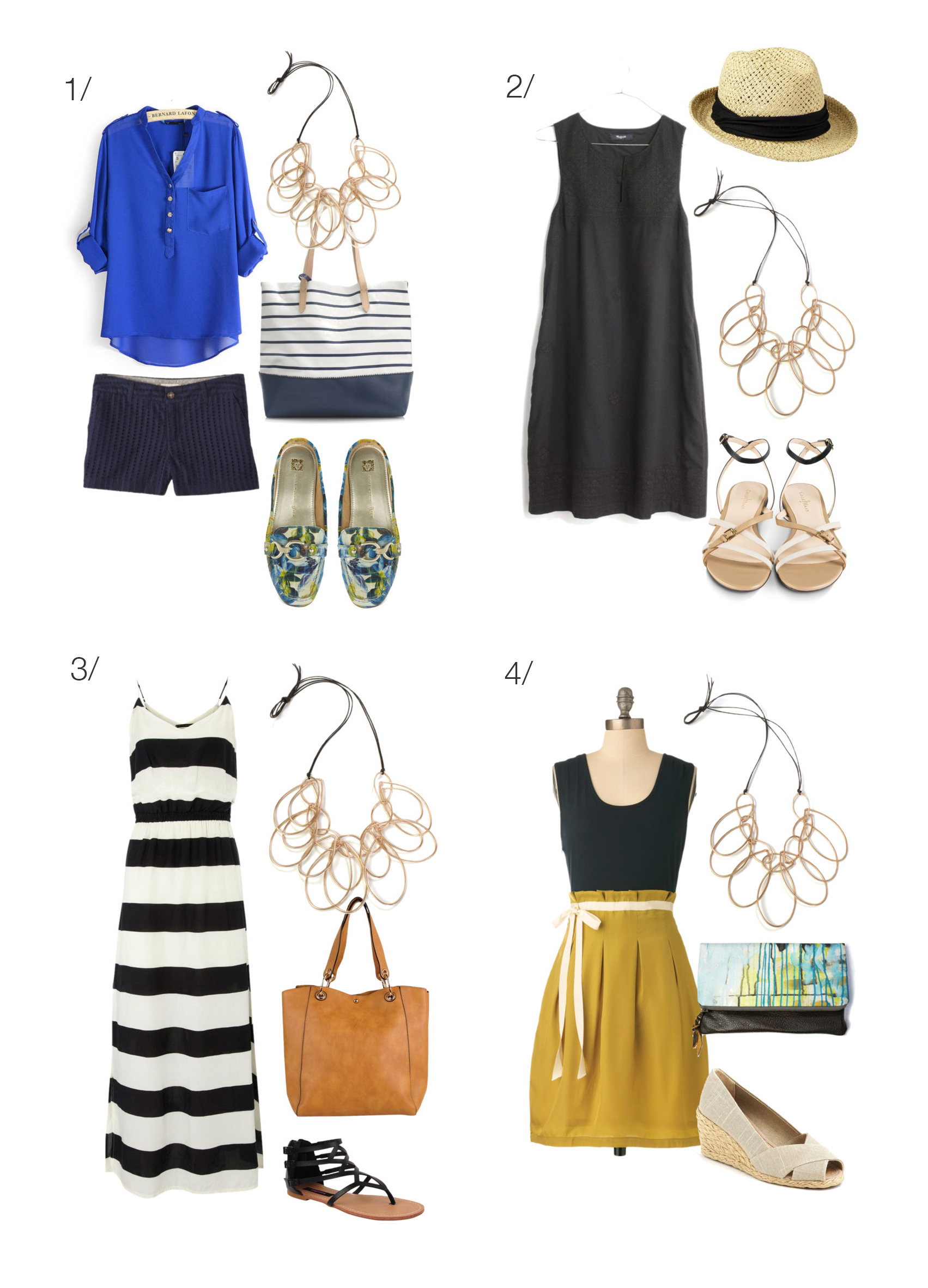 summer style: eight ways to wear a statement necklace // click for outfit details