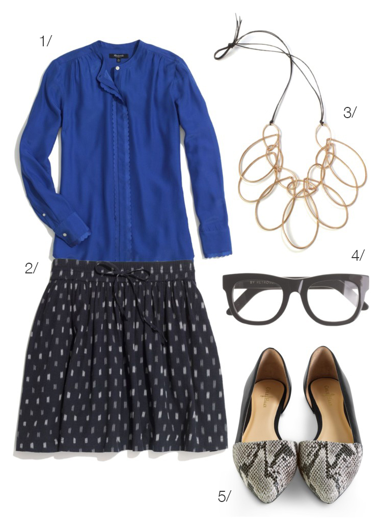 what to wear to work: summer office style // featuring the melissa statement necklace by megan auman // click for outfit details