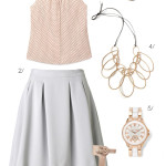 summer office style: blush, bronze, and grey