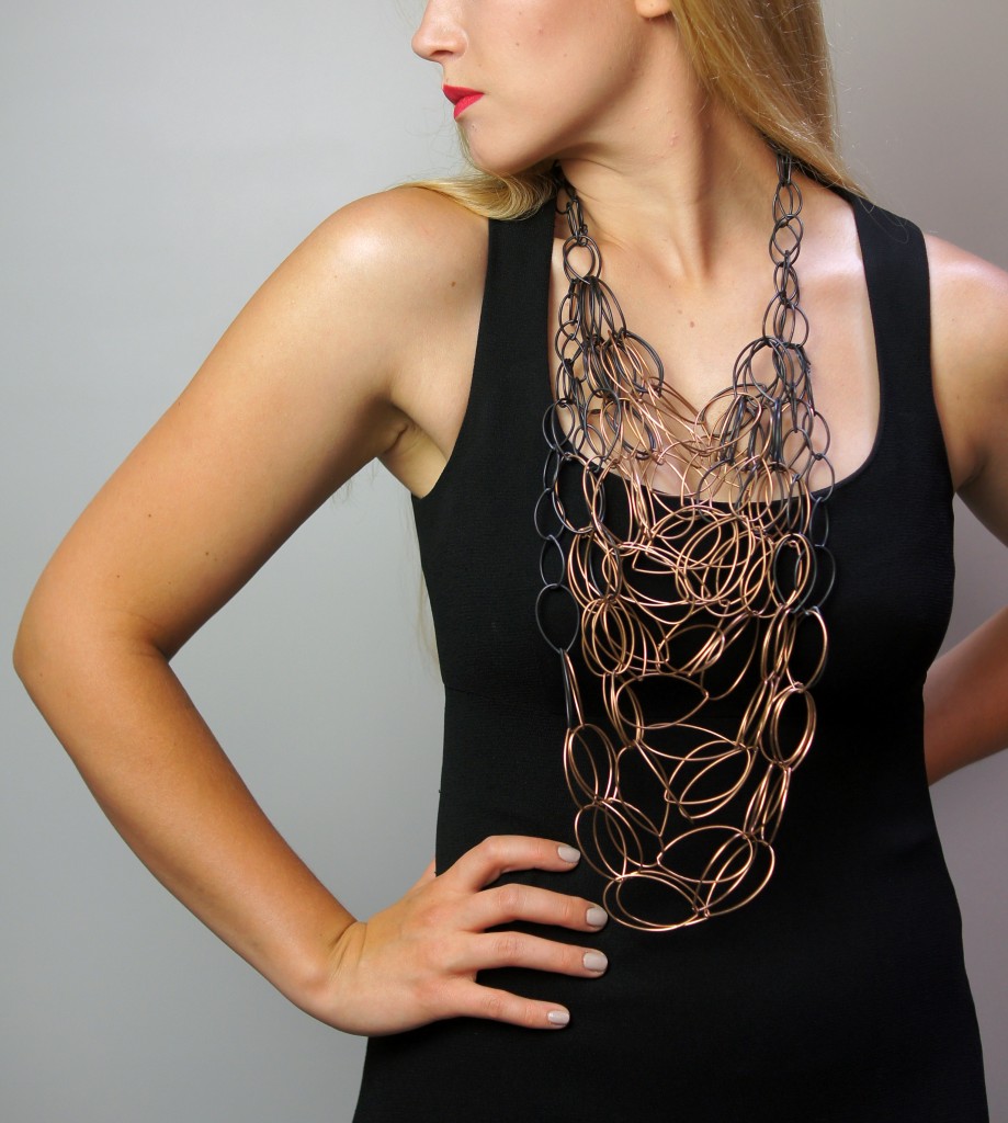 dramatic statement necklace by megan auman