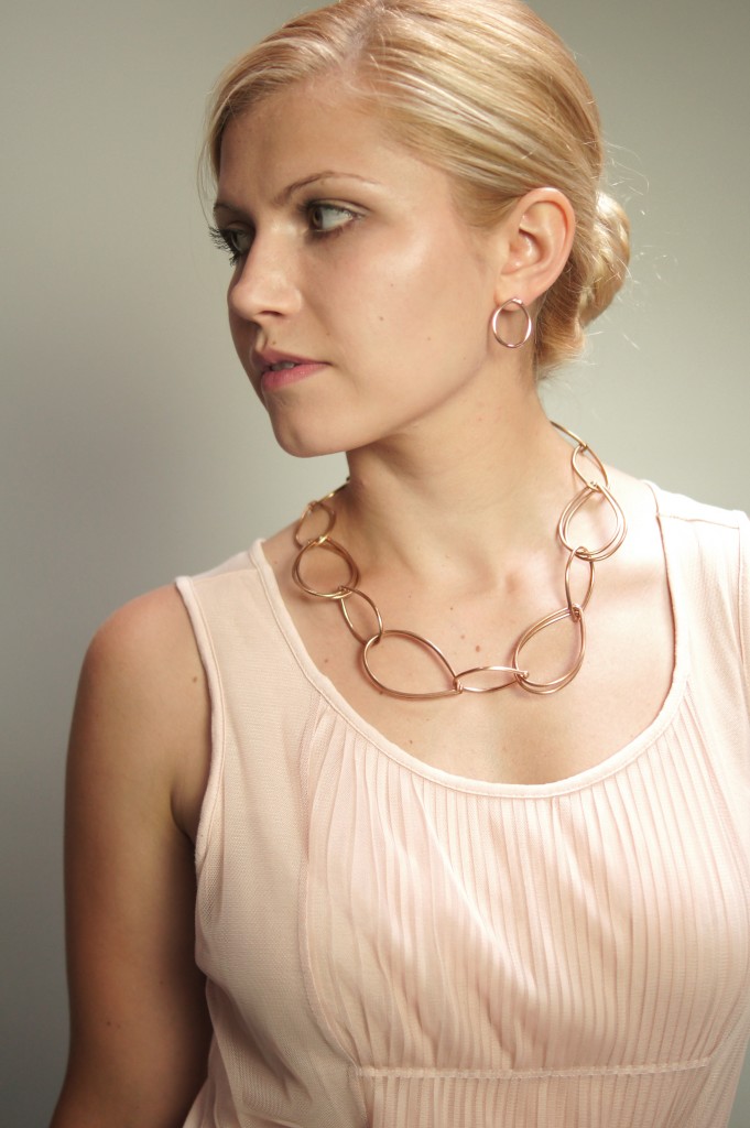 Amy necklace - bronze chain link necklace