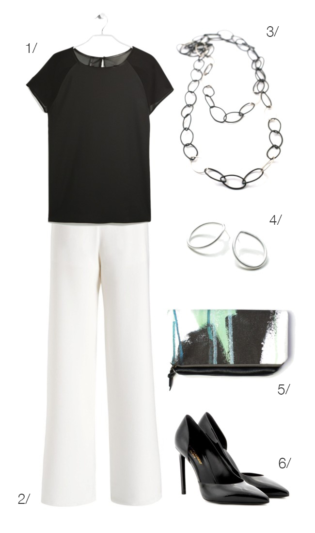 white pants and black accessories perfect for work // click for outfit details // #workwear
