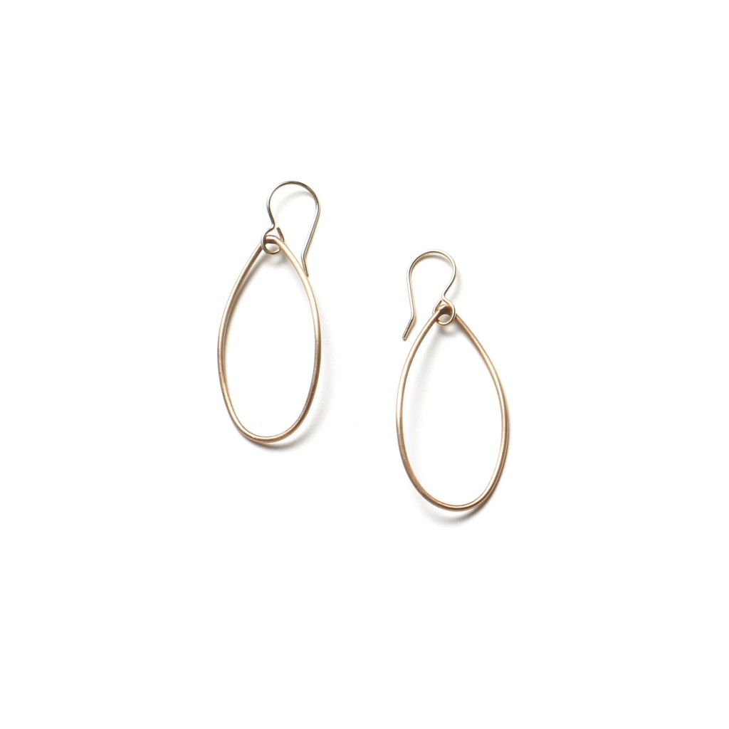 gabrielle earrings in bronze with 14kt gold-filled ear wires