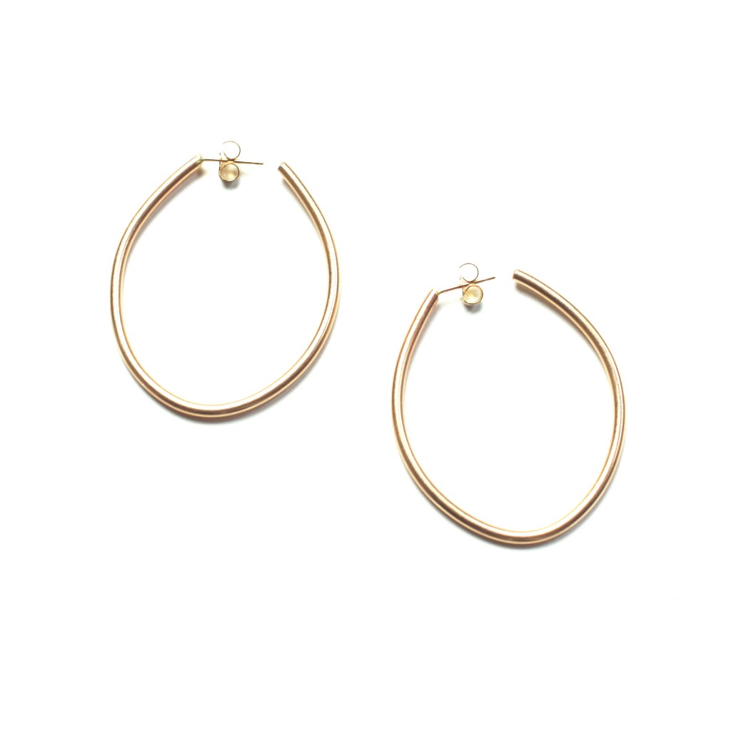 droplet hoop earrings