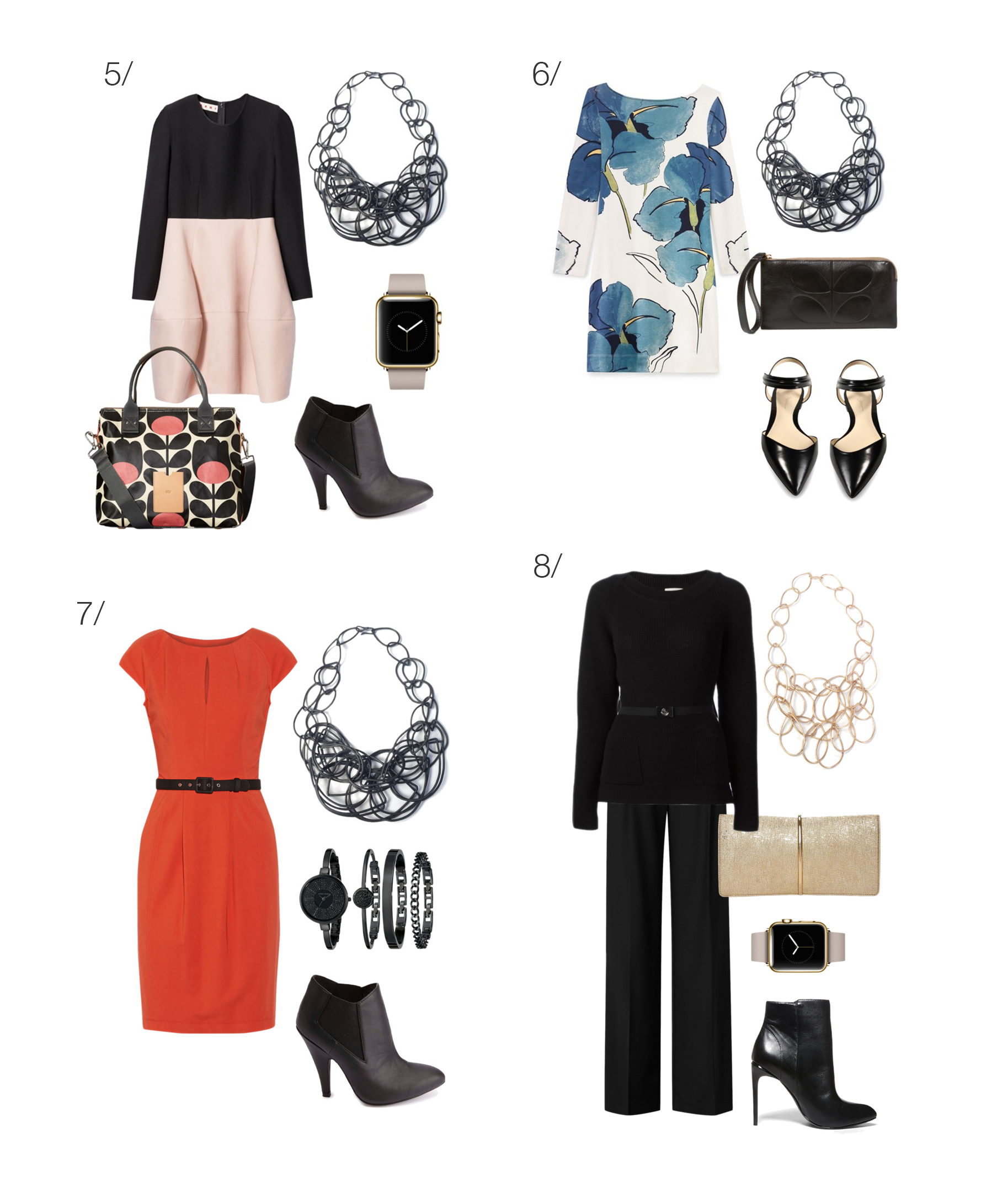 8 ways to wear a statement necklace to work // click for outfit details