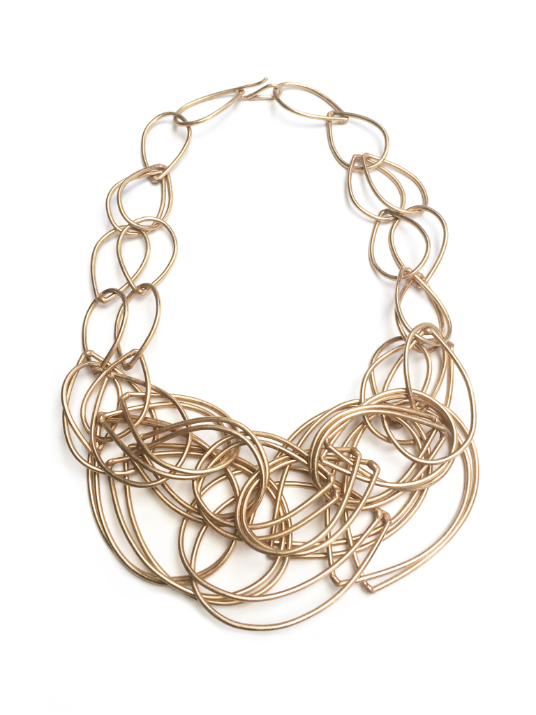 the karen necklace - bronze chunky chain link statement necklace