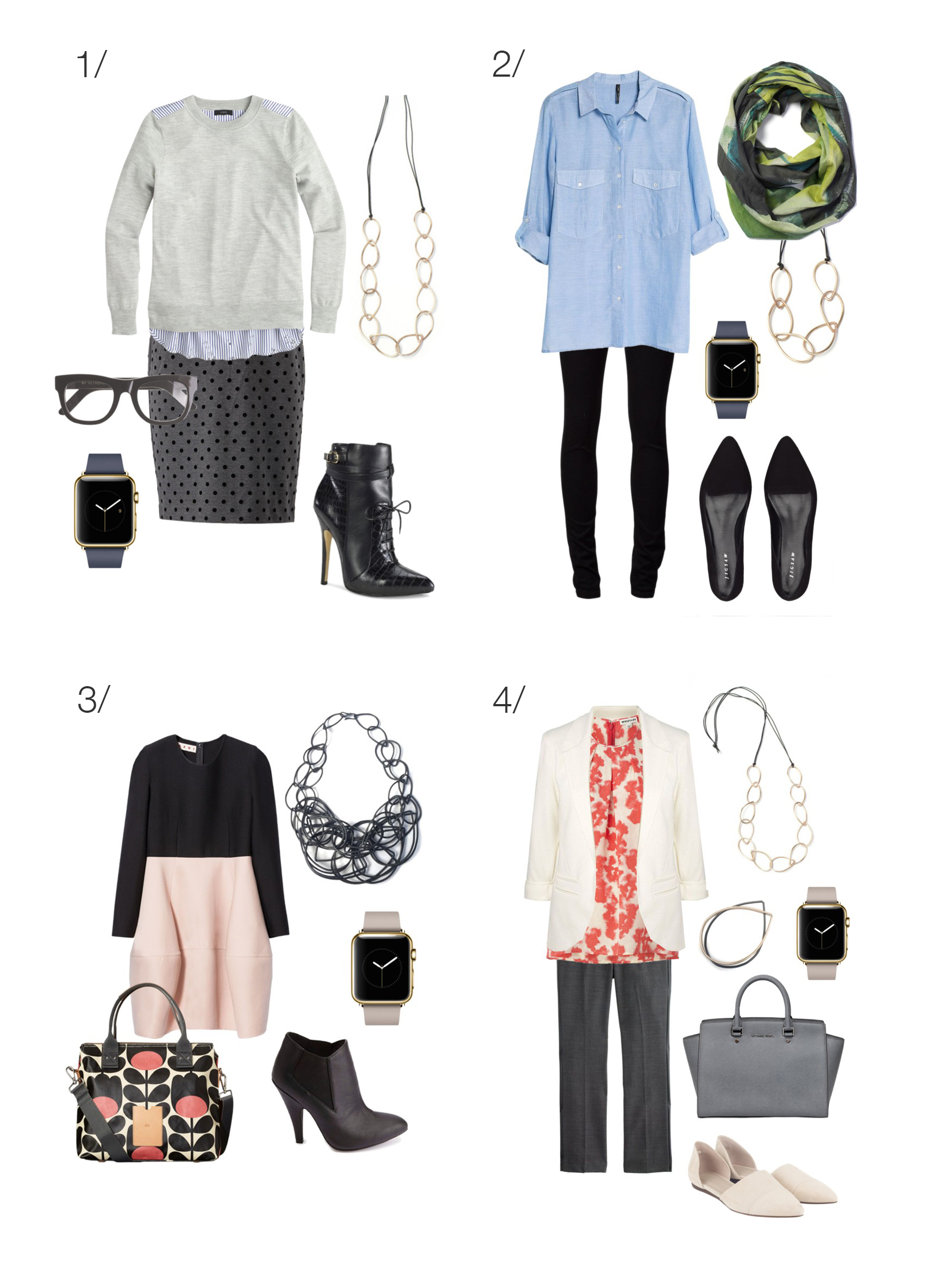 twelve outfits to wear with your apple watch // click for outfit details