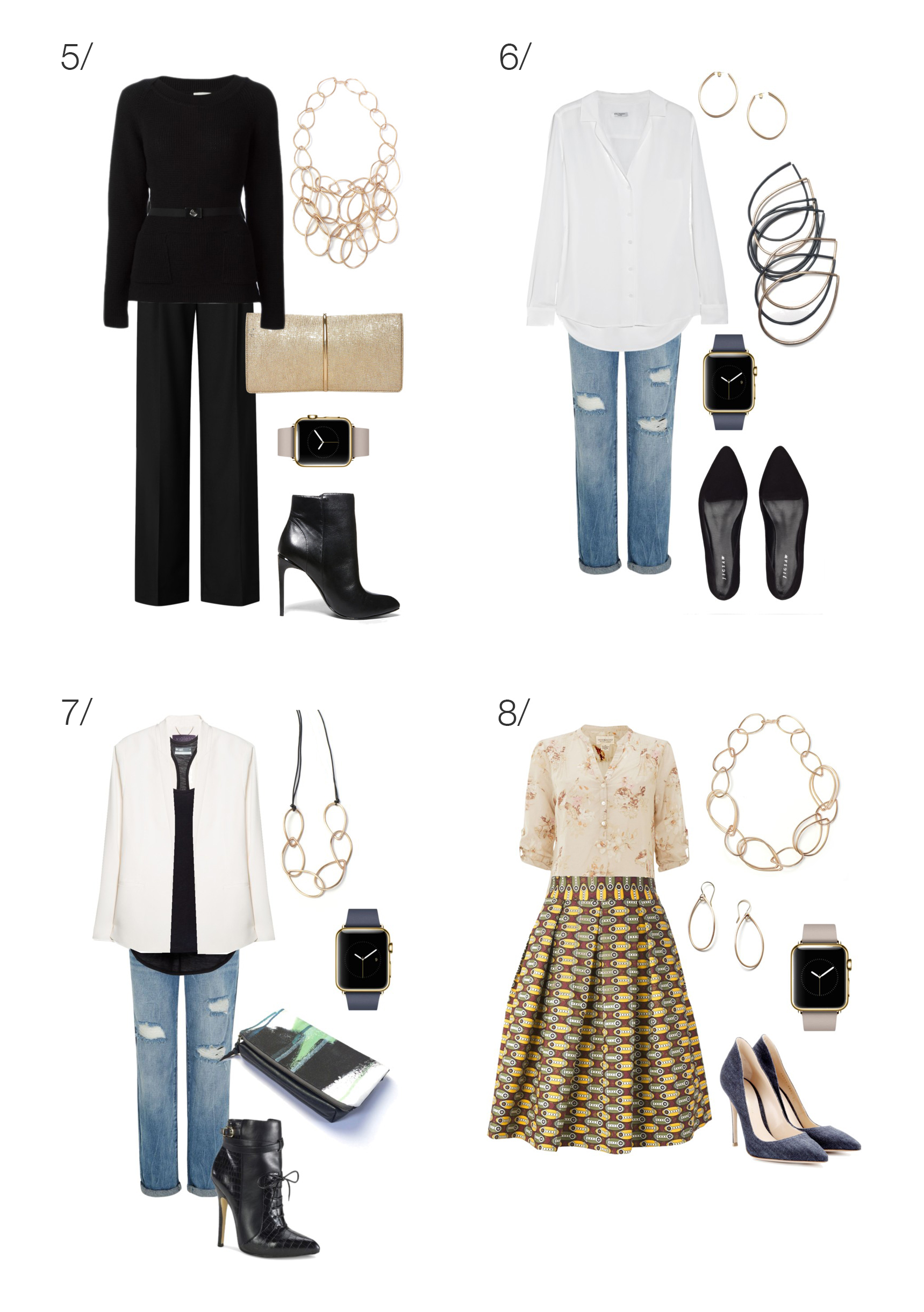 twelve outfits to wear with your apple watch // click for outfit details