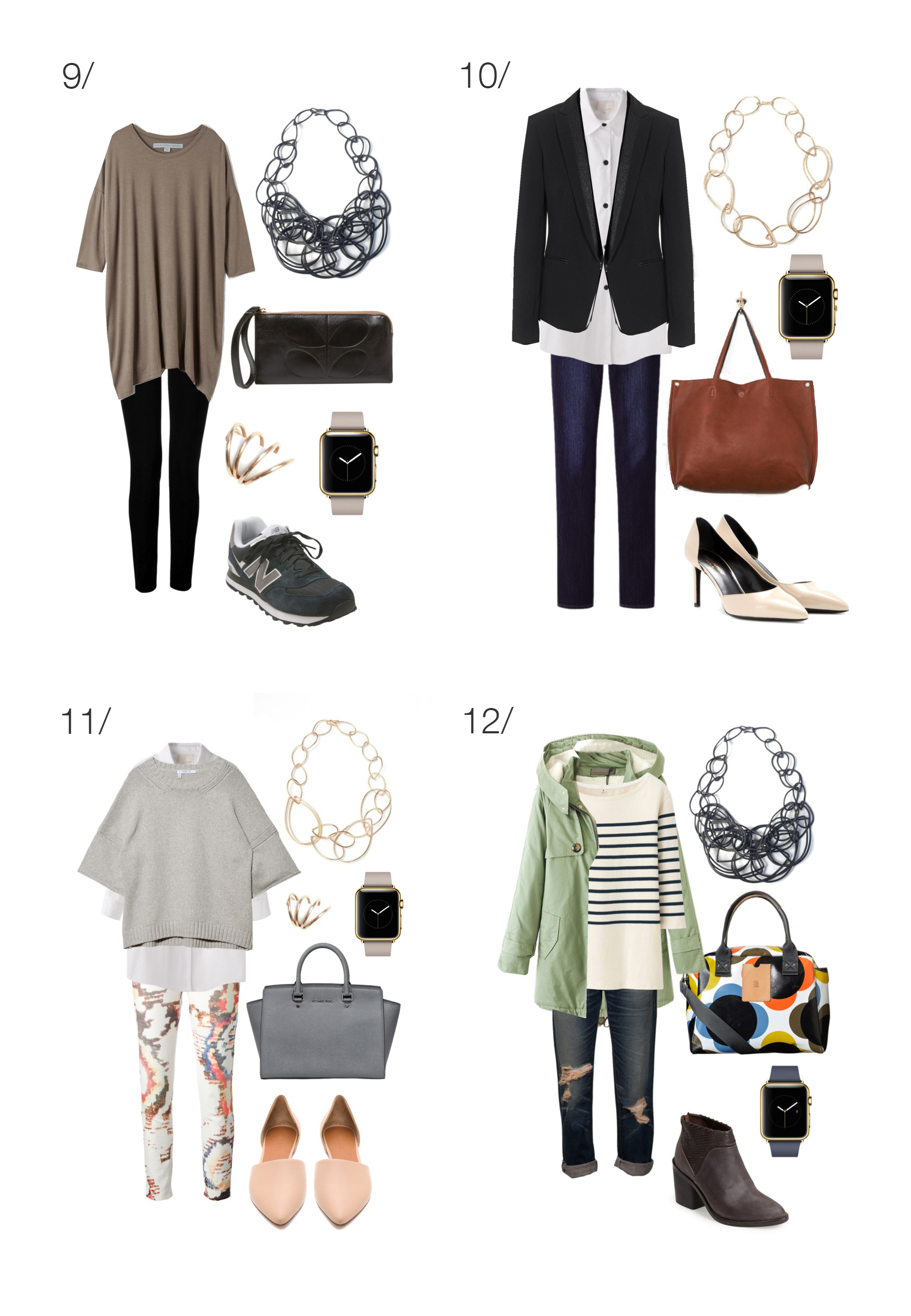 twelve outfits to wear with your apple watch // click for outfit details