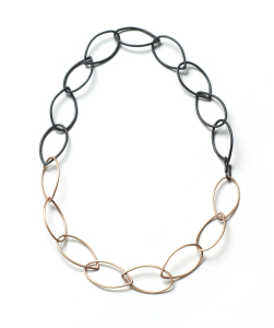 Audrey necklace in steel and bronze