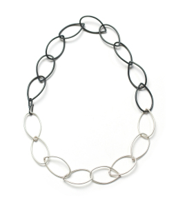 Audrey necklace in steel and silver