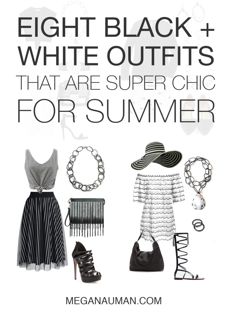 chic summer style: 8 black and white outfits to try // click through for outfit details