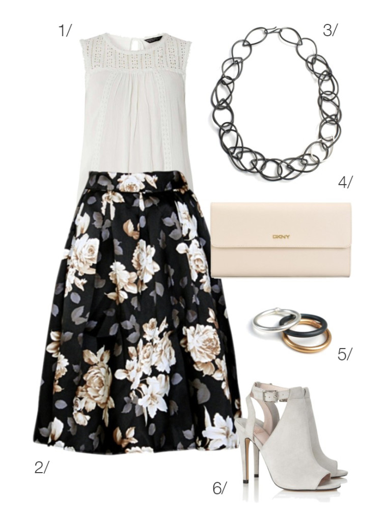one floral skirt, two ways: casual city sightseeing and a dressy ...