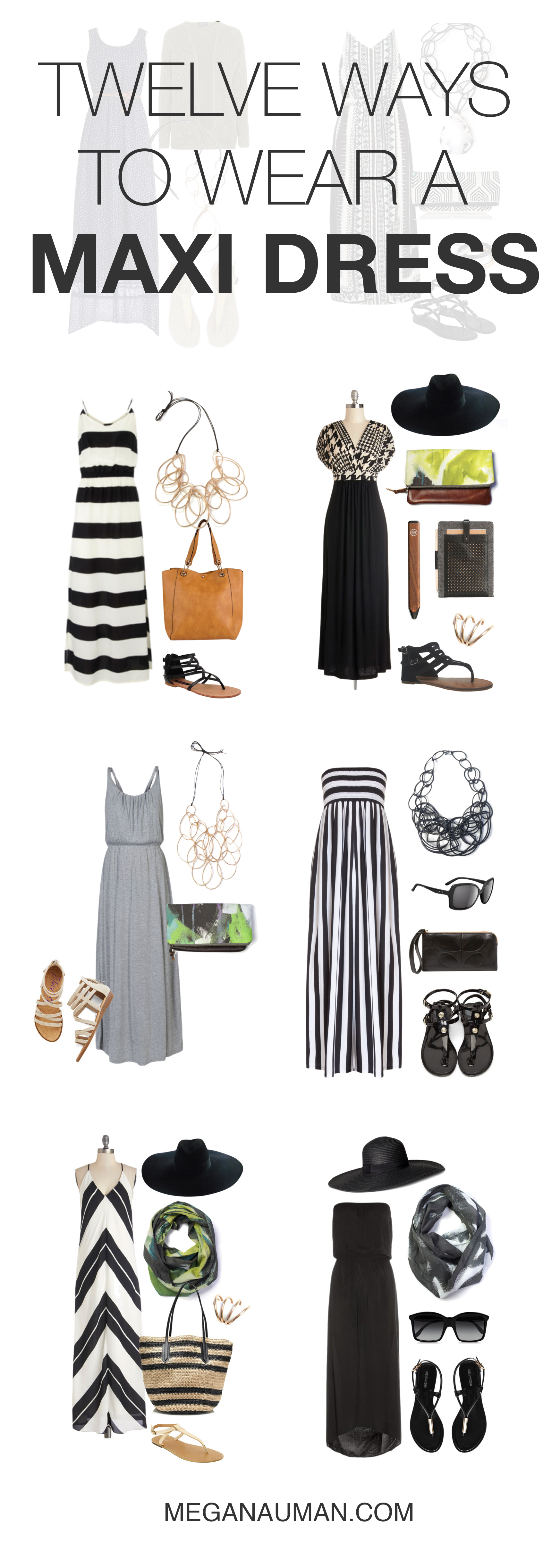 12 ways to style a maxi dress // click through to see all the outfits