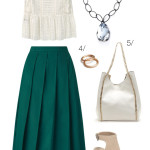 chic summer style: midi skirt and wedges