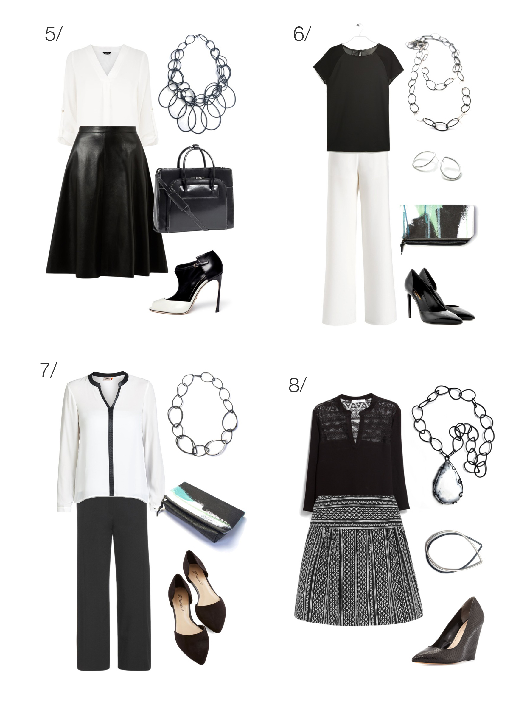 professional style: 8 chic and stylish ways to wear black and white to work // click through for outfit ideas