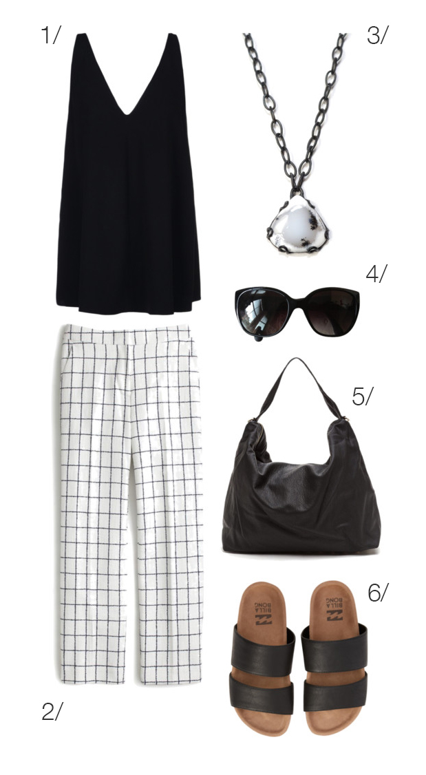 casual and chic summer style in black and white // click through for outfit details