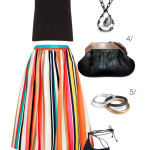 summer party style with a colorful skirt