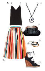 summer party style with a colorful skirt - MEGAN AUMAN