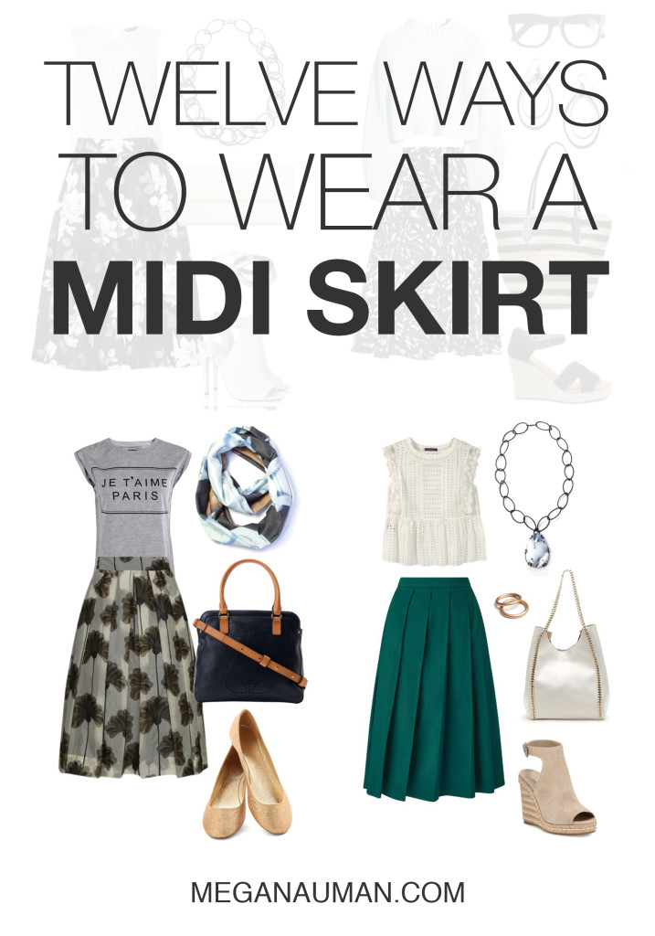 how to wear a midi skirt: 12 stylish outfit ideas to try // click through to see and shop all the looks 