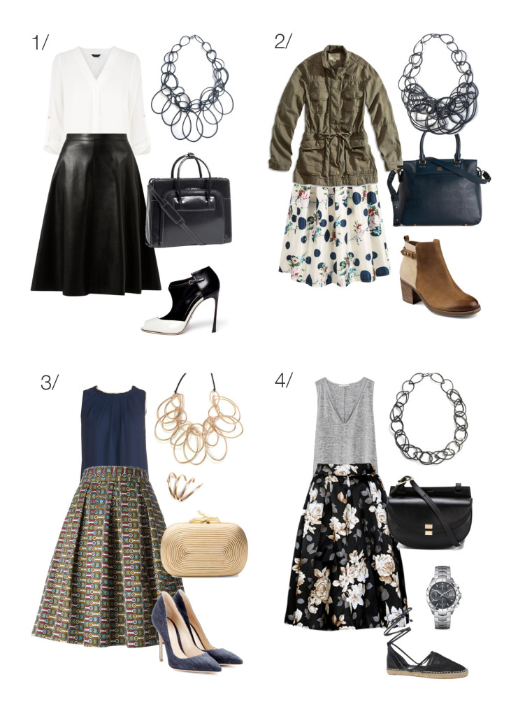 how to wear a midi skirt: 12 stylish outfit ideas to try // click through to see and shop all the looks 