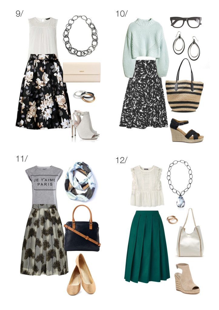 how to wear a midi skirt: 12 stylish outfit ideas to try // click through to see and shop all the looks 