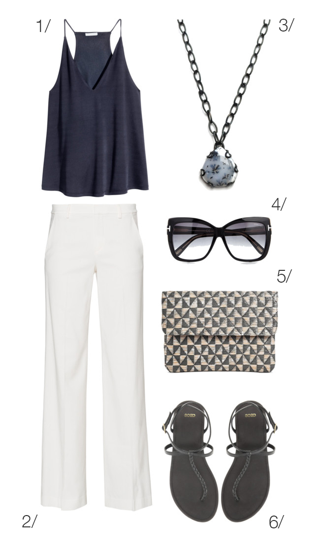 chic summer style: navy, cream, and grey // click through for outfit details