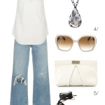 summer style: wide leg jeans and white