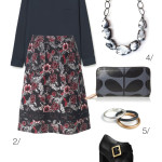 floral midi skirt for fall