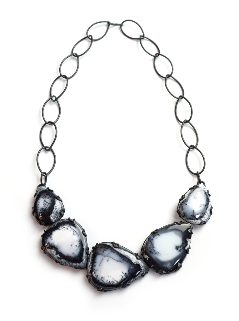contra composition necklace no. 5: new one of a kind statement jewelry from designer and metalsmith Megan Auman